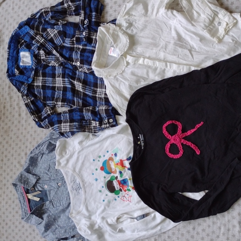 Lot of Girls Long-Sleeve Tops - Set of FIVE